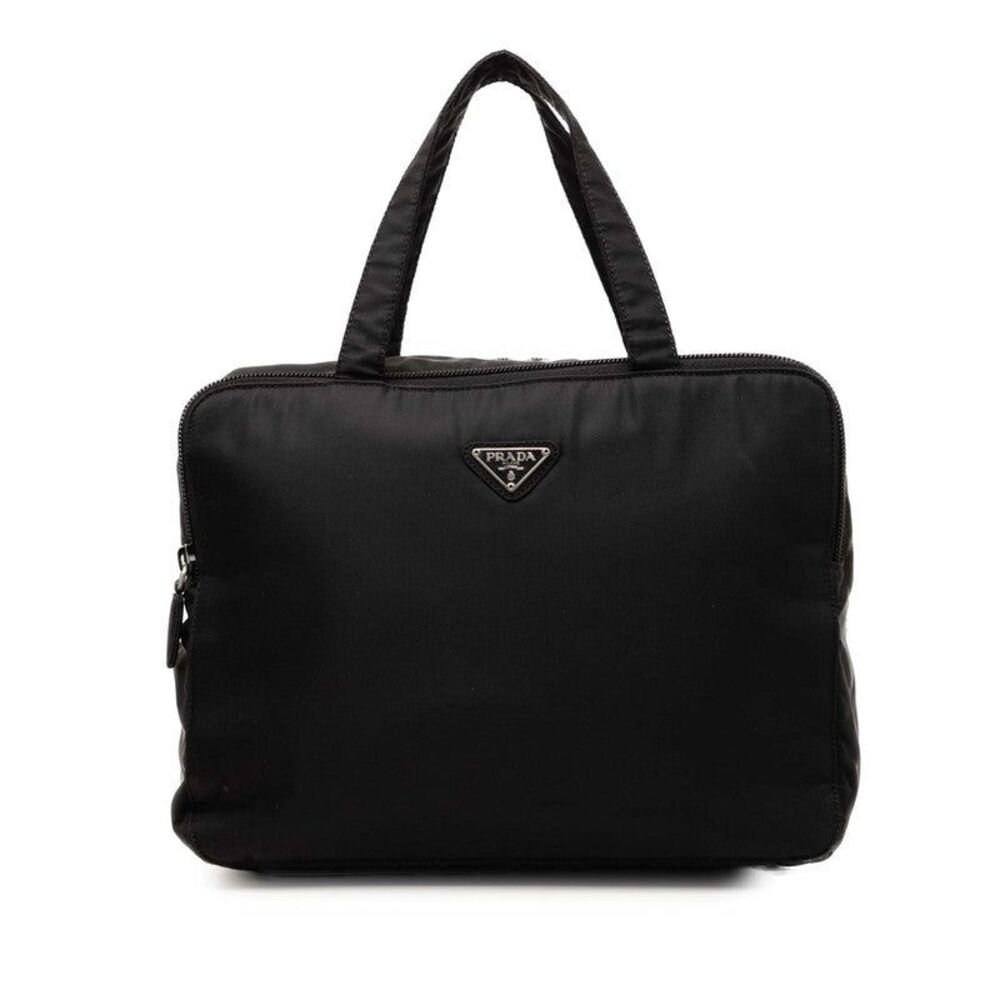 Prada Triangle Logo Plate Makeup Bag